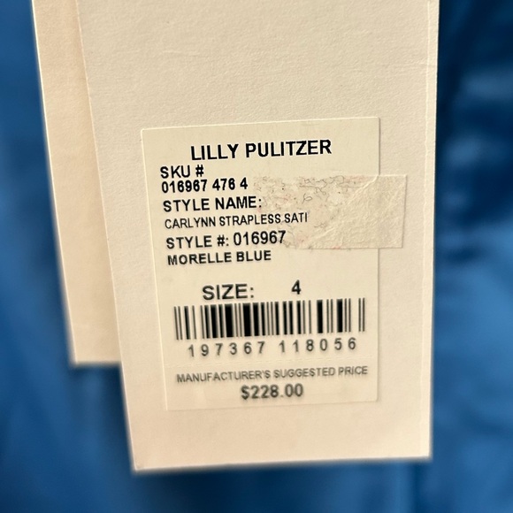 NWT Lilly Pulitzer Women's Carlynn Strapless Satin - Picture 5 of 8